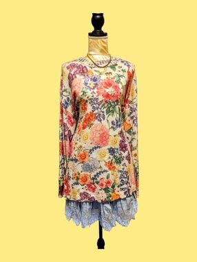 Floral Crewneck Sweater - Multicolor